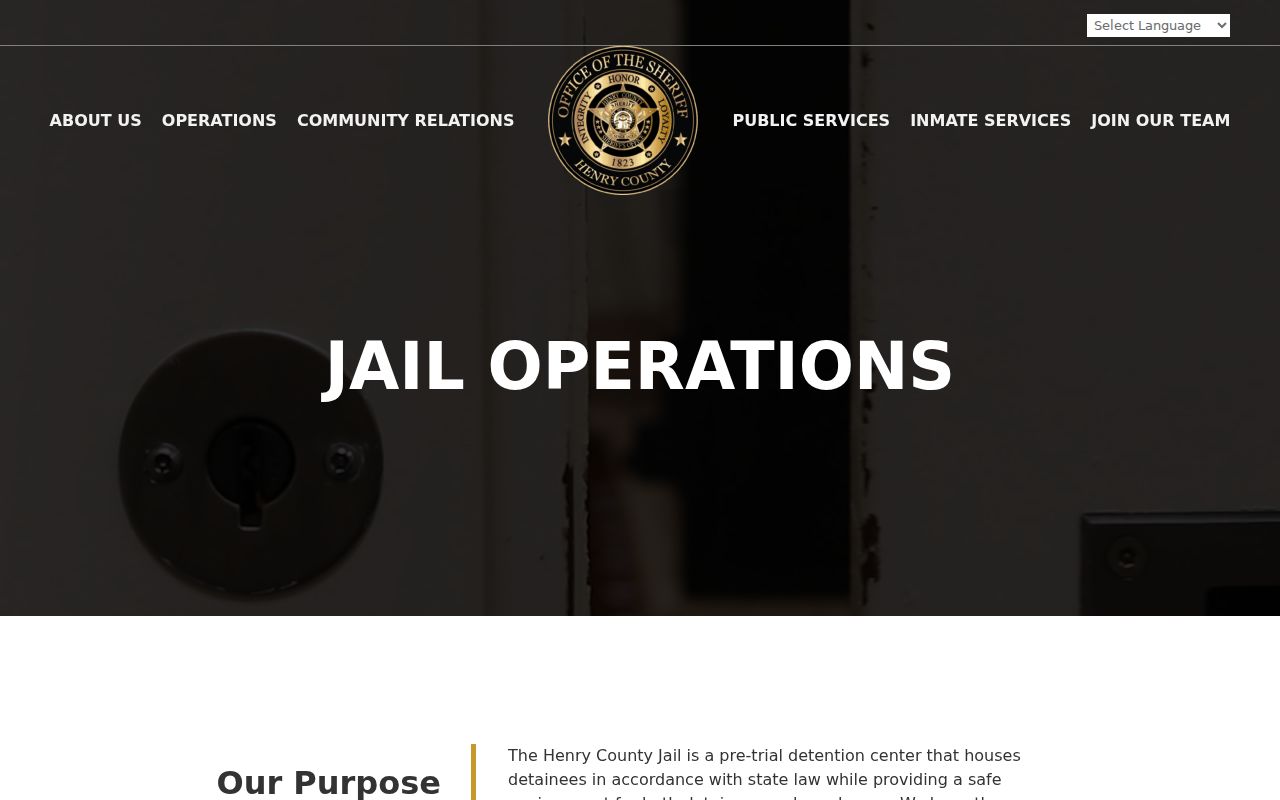 Henry County arrest booking and jail operations