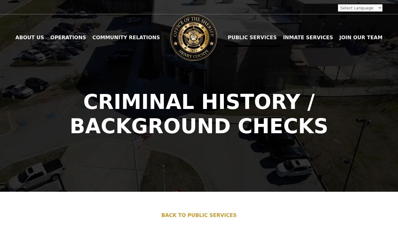Henry County arrest history local criminal history service