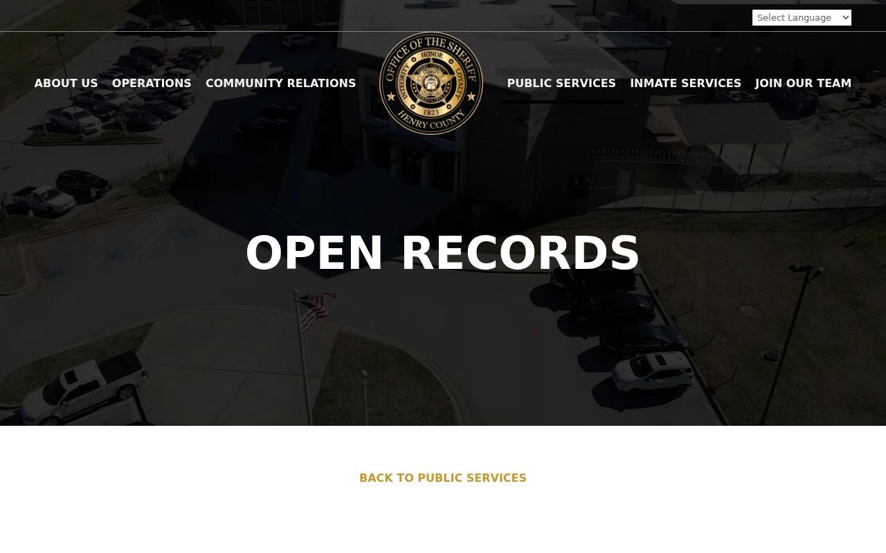 Henry County arrest records sheriff open records request