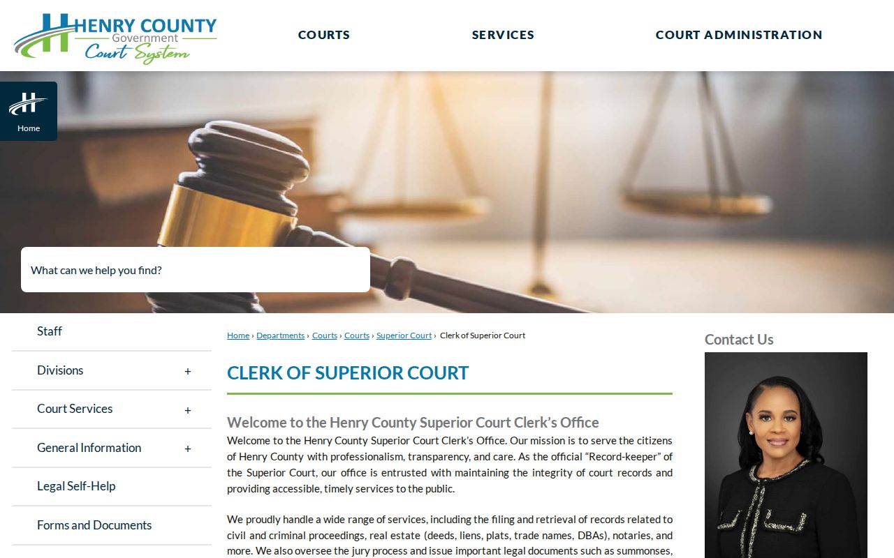 Henry County criminal court case records at Superior Court