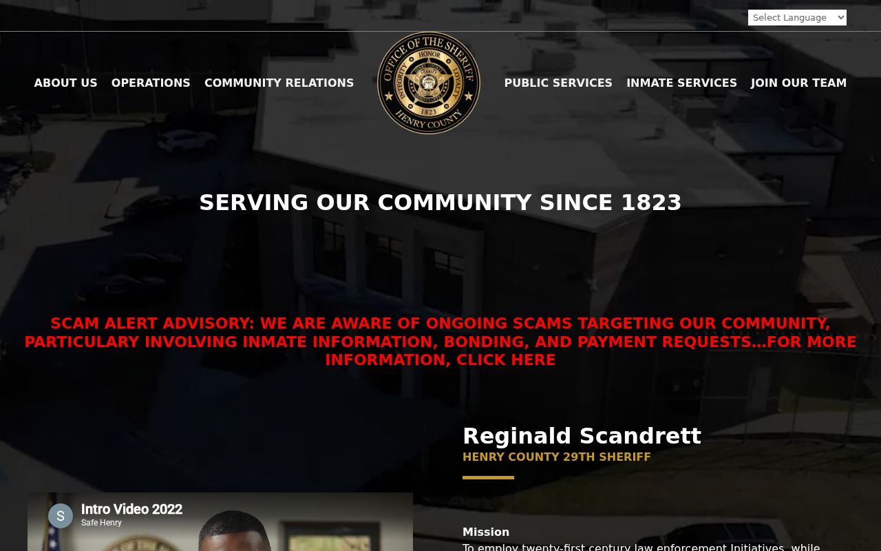 Henry County criminal history sheriff services